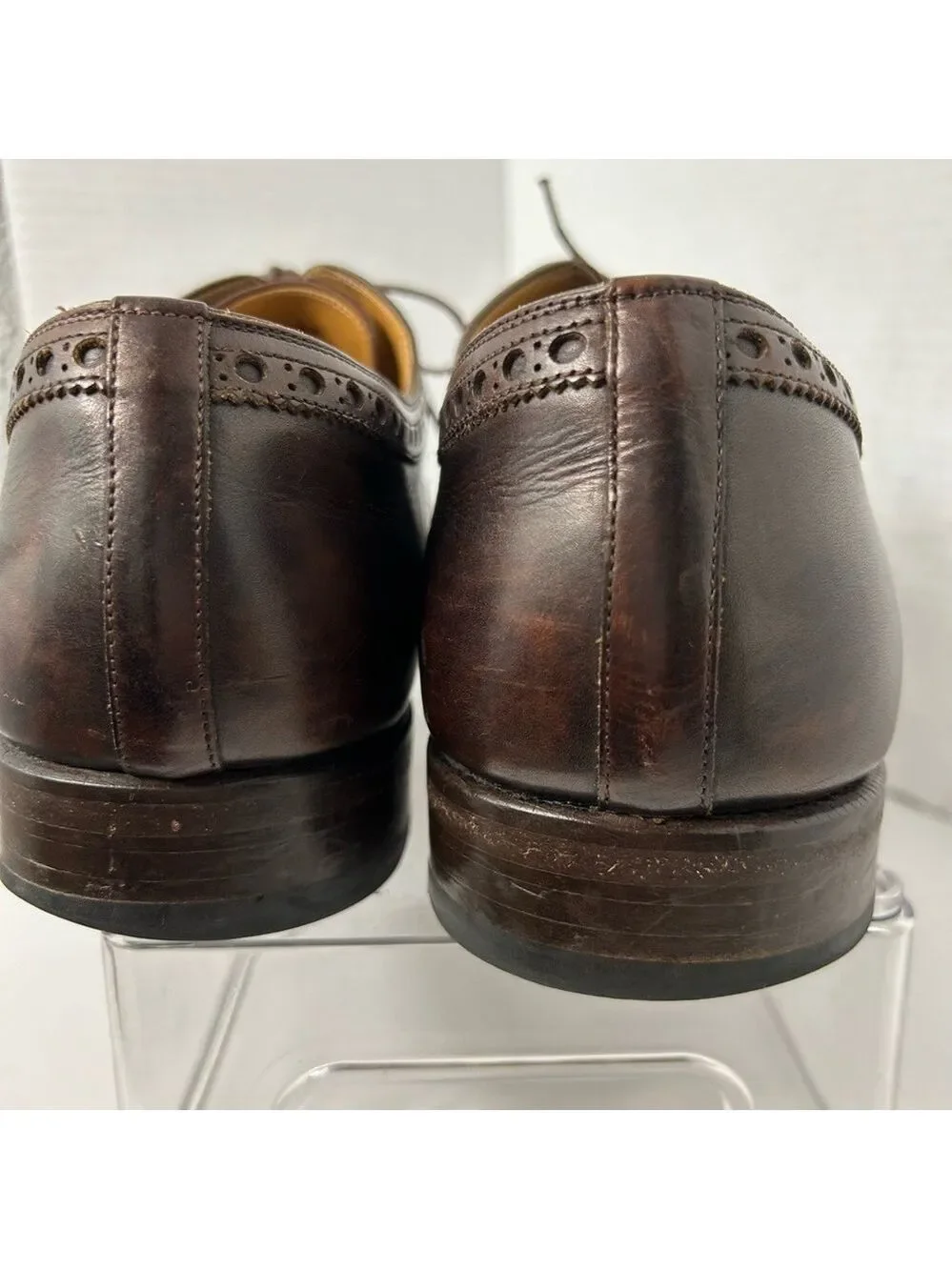 Magnanni Men’s Shoes 14M Brogue Leather Dark Brown Dress Office Business Spain